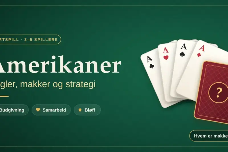 Amerikaner kortspill – regler, makker og strategi