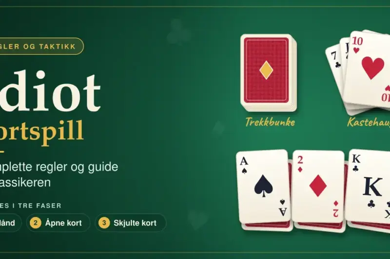 Idiot kortspill – komplette regler og guide til klassikeren