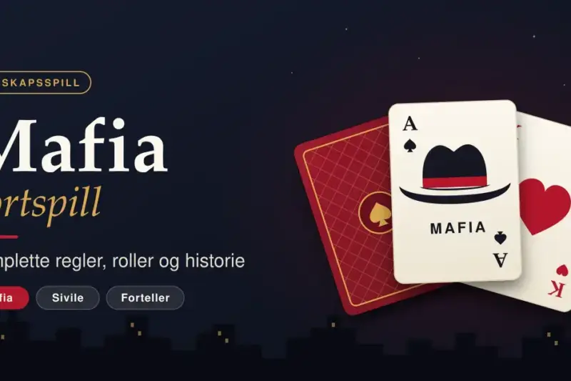 Mafia kortspill – komplette regler, roller og historie