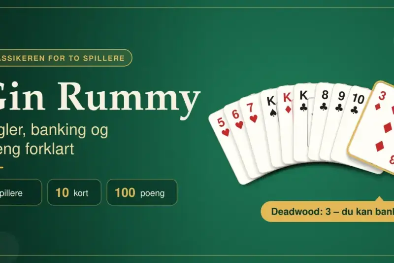 Gin Rummy: regler, banking og poeng forklart