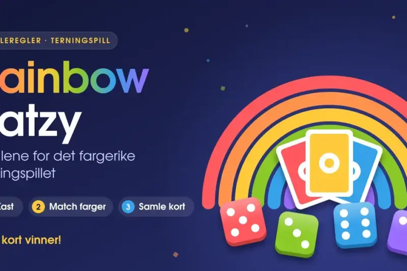 Rainbow Yatzy: reglene for det fargerike terningspillet fra Tactic