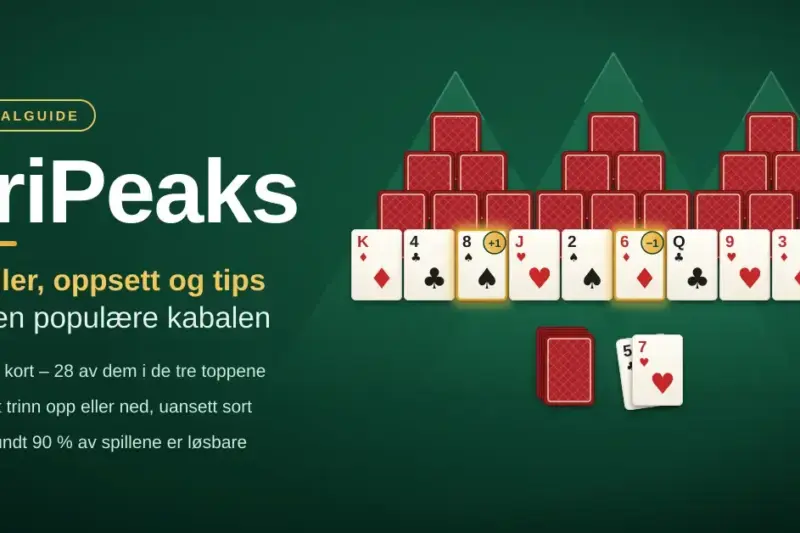 TriPeaks: regler, oppsett og tips til den populære kabalen